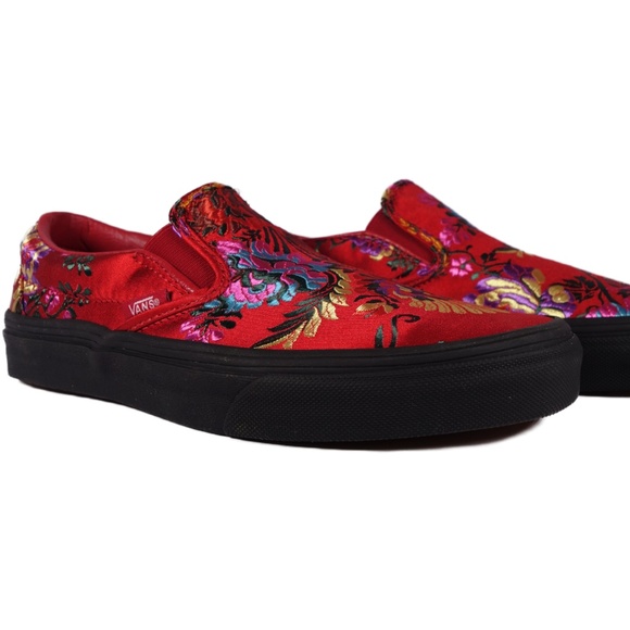 Vans Other - VANS Classic Slip-On Festival Satin Men's (Red)